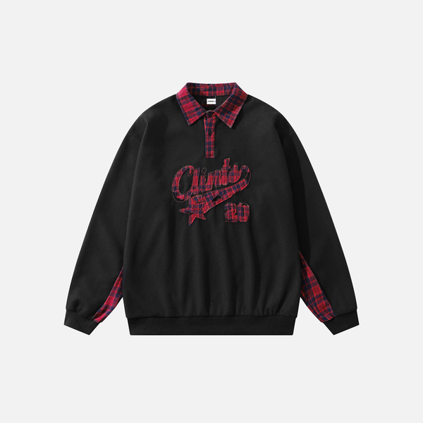 High-Quality Embroidered Oversized Collar Sweatshirt