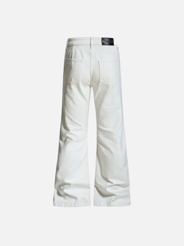 Streetwear Flare Embroidered Abstract Knight Jeans – DAXUEN
