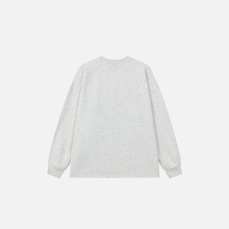 Back view of the gray Lost Cat Chronicles T-shirt in a gray background