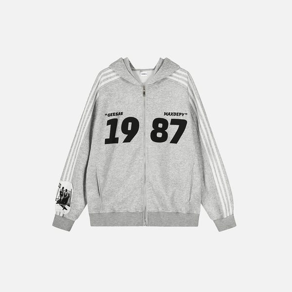 Breathable Hip Hop Stylish Printed Hooded Sweatshirt