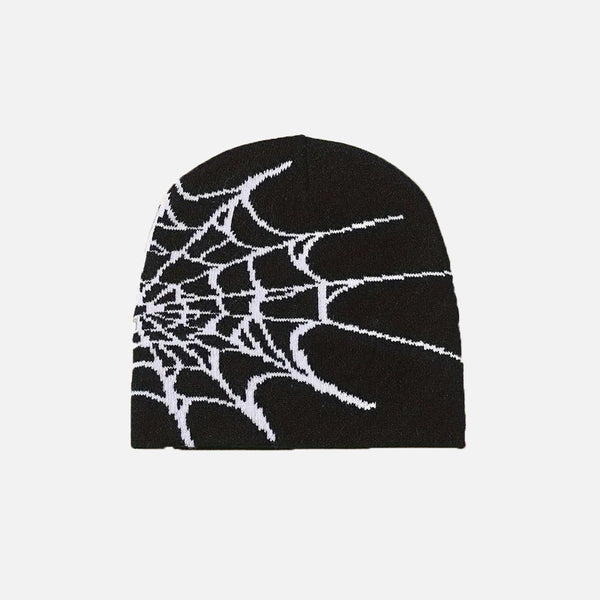 Y2K Gothic Spider Web Beanie