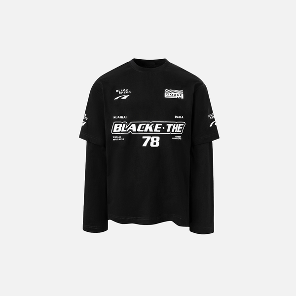 Vibrant Printed Hip Hop Long Sleeve Sports T-Shirt