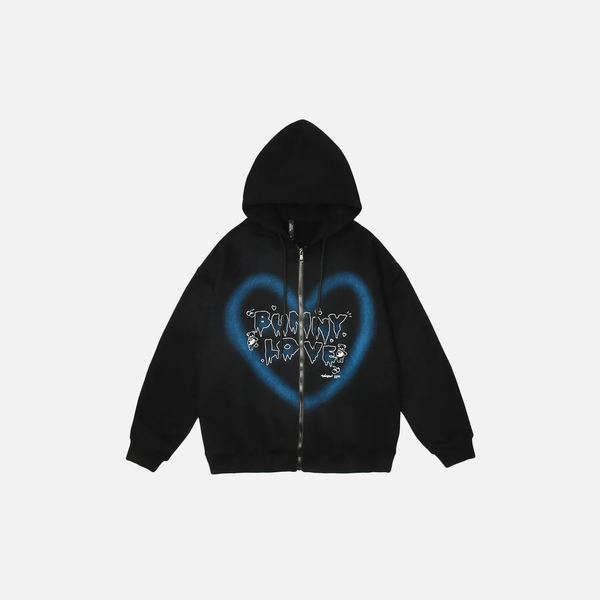 Essential Graffiti Print Hip Hop Hooded Sweatshirt