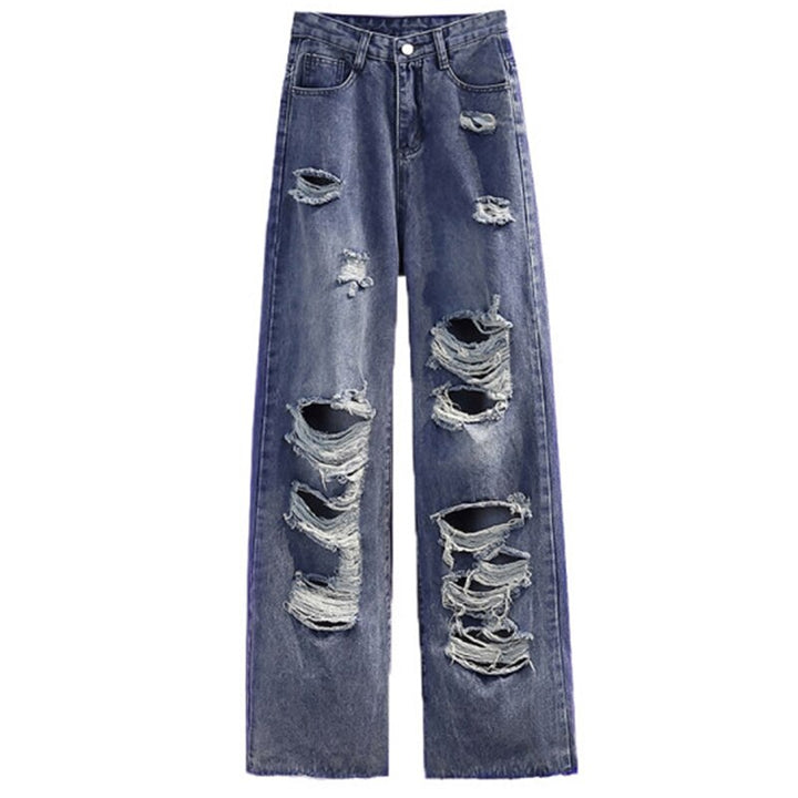 Ripped High Waist Wide-leg Jeans – DAXUEN