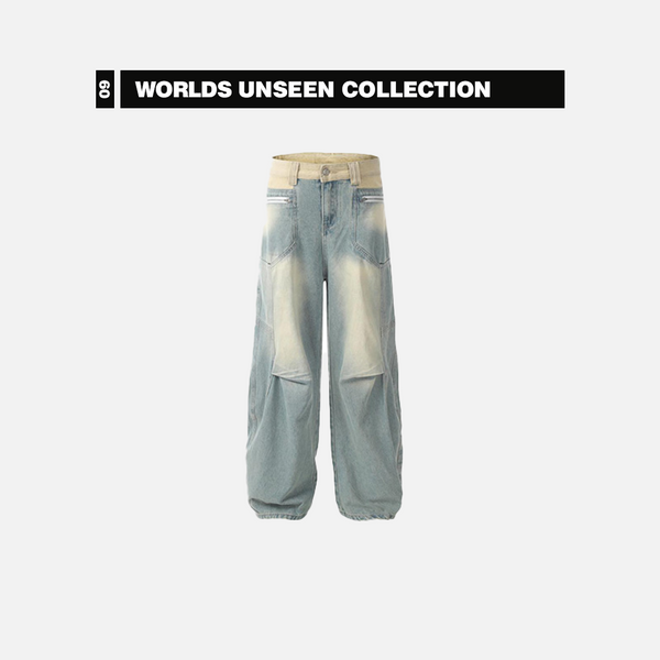 Y2k Gradient Wrinkle Loose Jeans