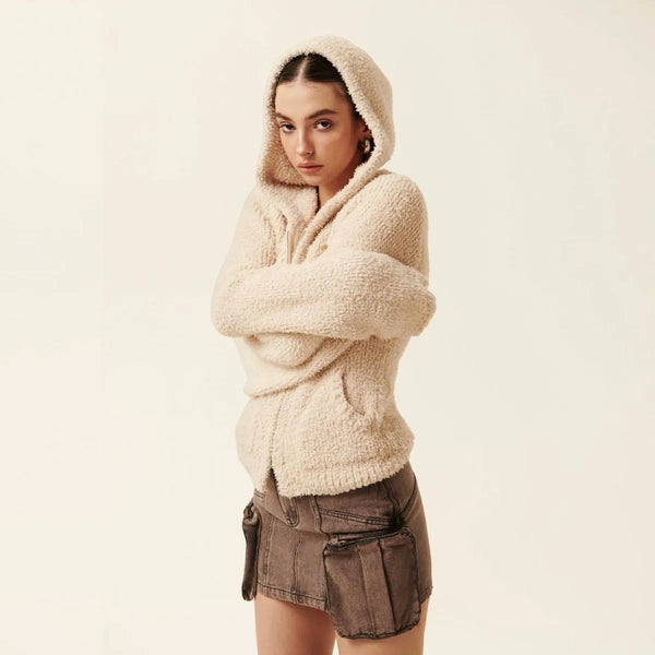 Women Relaxed Retro Velvet Sweatshirt