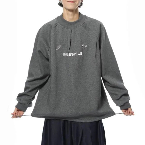 Lässiges Sweatshirt mit Retro-Stickerei