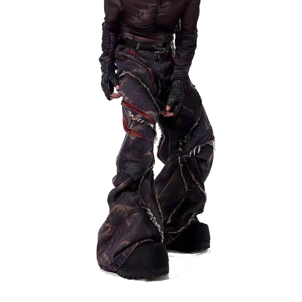 Heavy Industry Snowflake Stitch Mesh Jeans