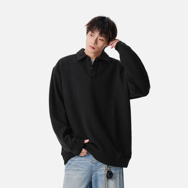 Winter Signature Hip Hop Polo Sweatshirt