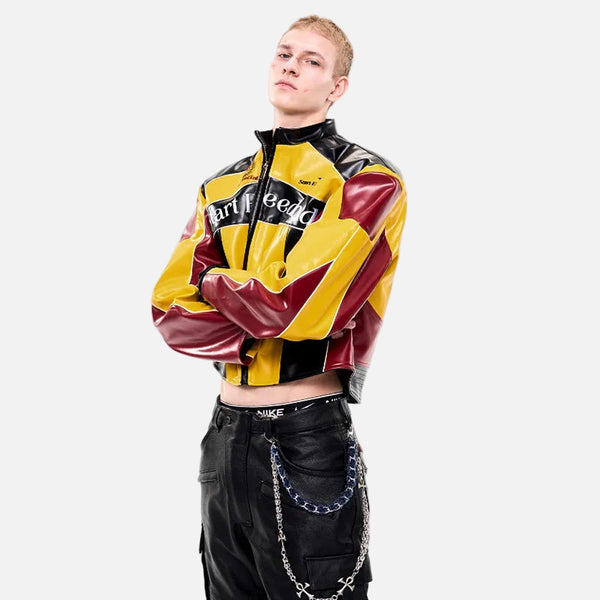 Versatile High Quality Embroidered Leather Jacket