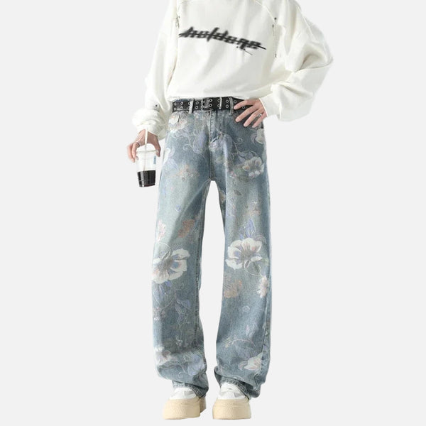 Y2K Elevated Graffiti Baggy Denim Jeans