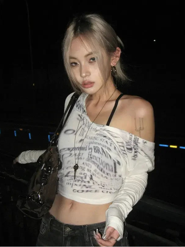 Model wearing the white Urban Odyssey T-Shirt