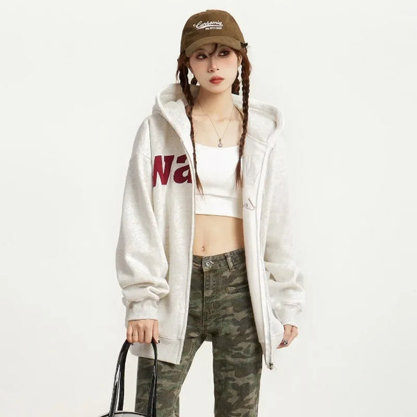 Gemütliches Oversize-Sweatshirt mit Buchstabenstickerei