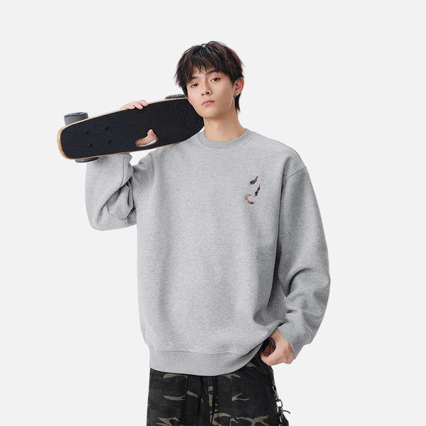 Y2K Abstract Pattern Crew Neck Sweatshirt