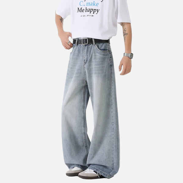 Effortless High Waist Wide Leg Denim Jeans