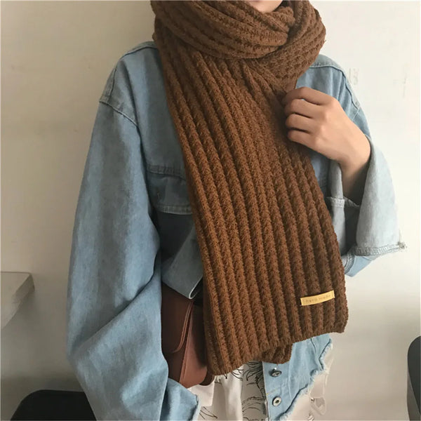 Knitted Solid Color Scarves