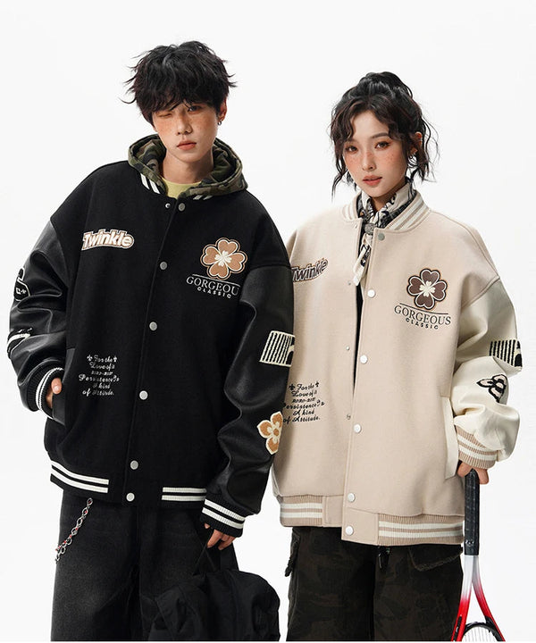 Autumn Embroidered Loose Baseball Varsity Jacket