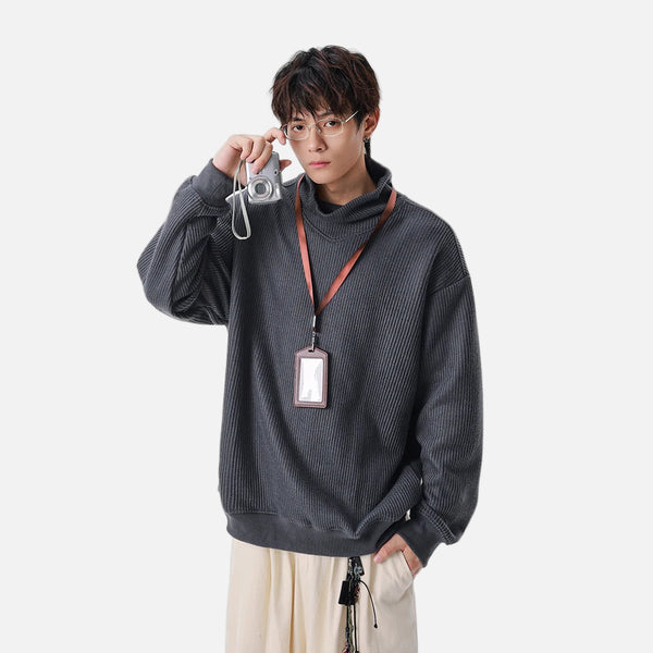 Cozy Ribbed High Neck Knit Turtleneck Sweater