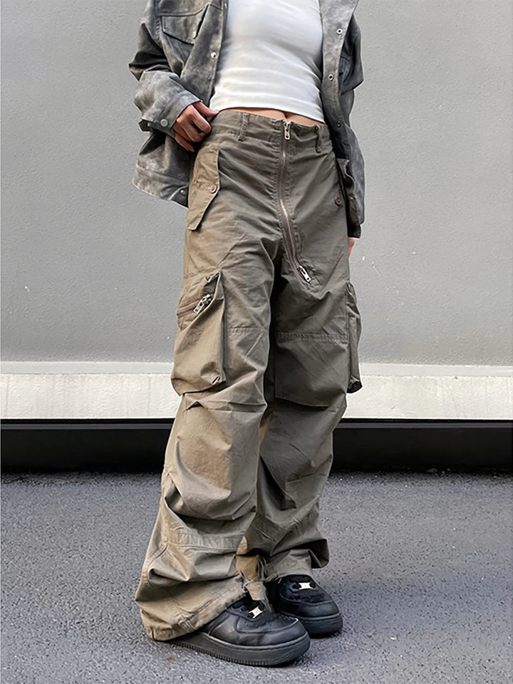 Model wearing the Y2k Women's Cargo Pant