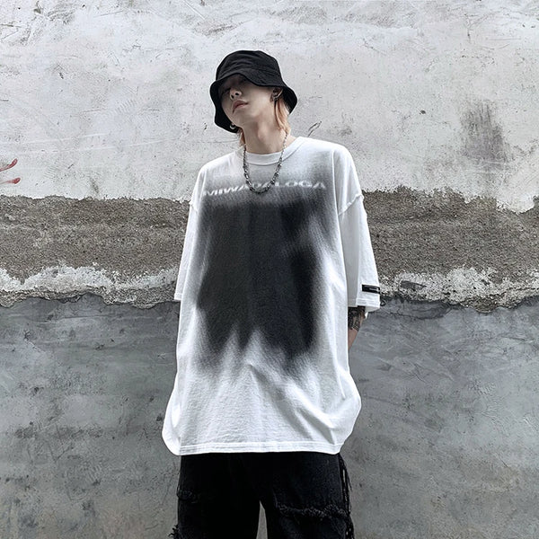 Camiseta informal de verano con estampado de grafiti abstracto