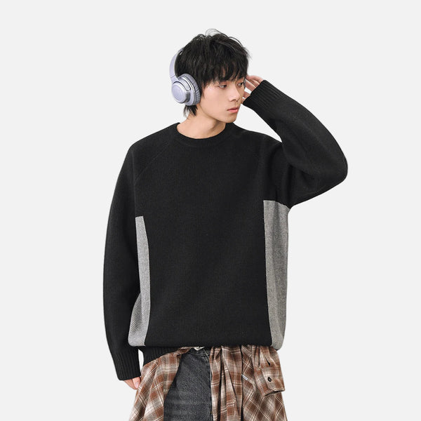 Stylish Crew Neck Knitted Jumper Sweater