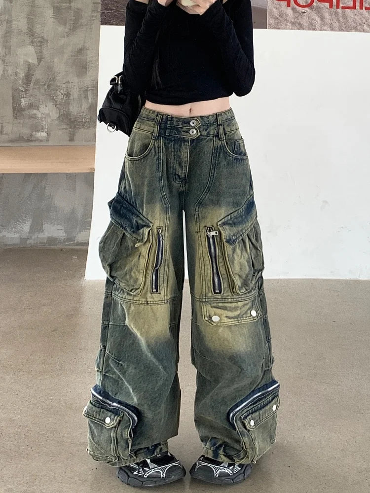 Model wearing the blue All-Terrain Cargo Pants
