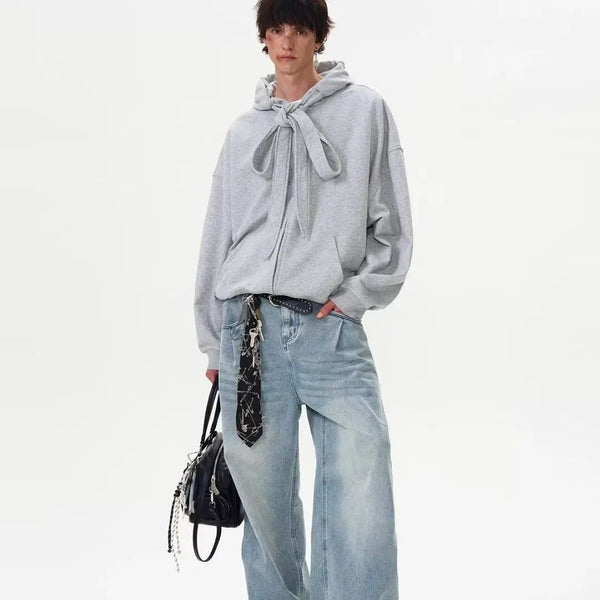 Retro Streetwear Solides amerikanisches Design Kapuzenpullover