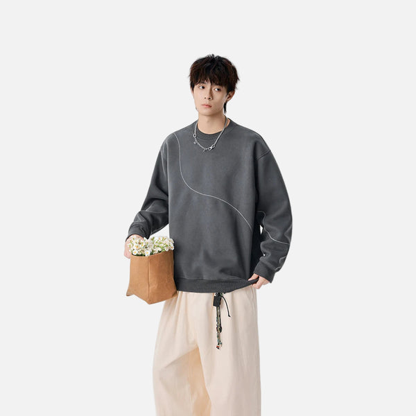 Y2K Cozy Embroidered Long Sleeve Sweatshirt