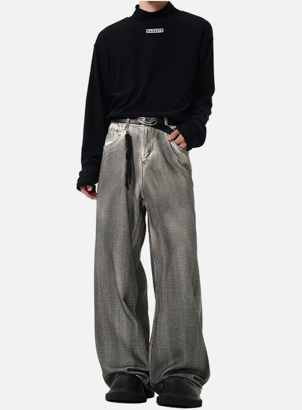 Spring Fashionable High Waist Straight Leg Denim Jeans