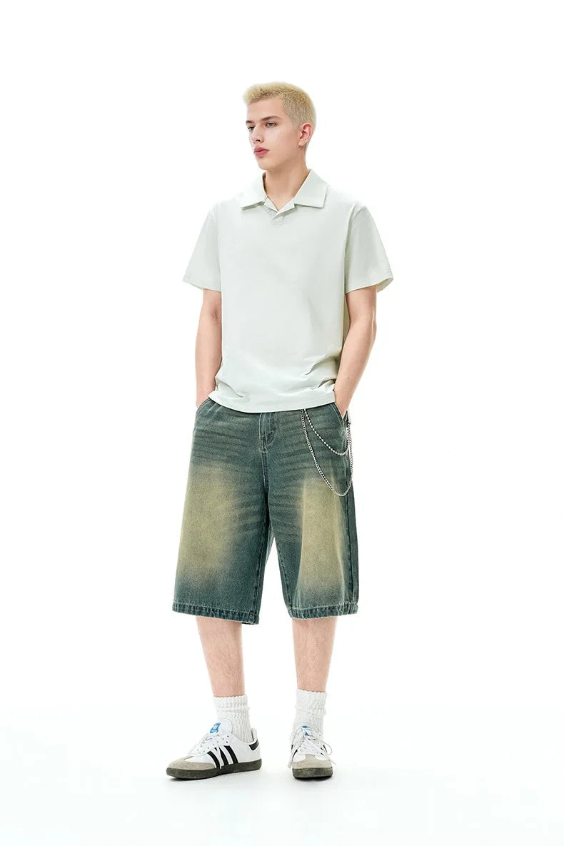 Model wearing the white Vibe Crew T-Shirt