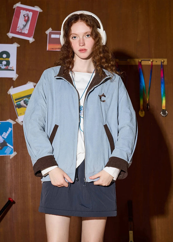 Insulated Y2K Color Block Baseball Jacket