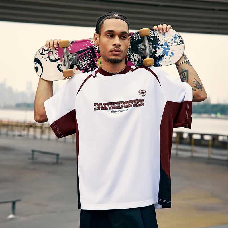 Model wearing the white Y2K Street Style T-Shirt