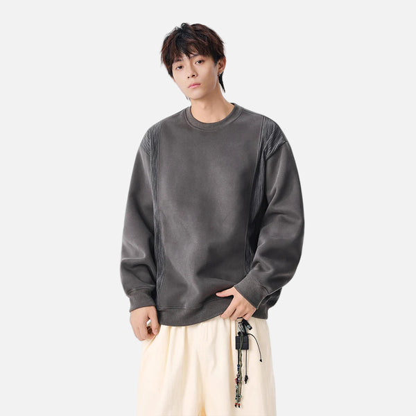 Y2K Retro Patchwork Heavyweight Sweatshirt