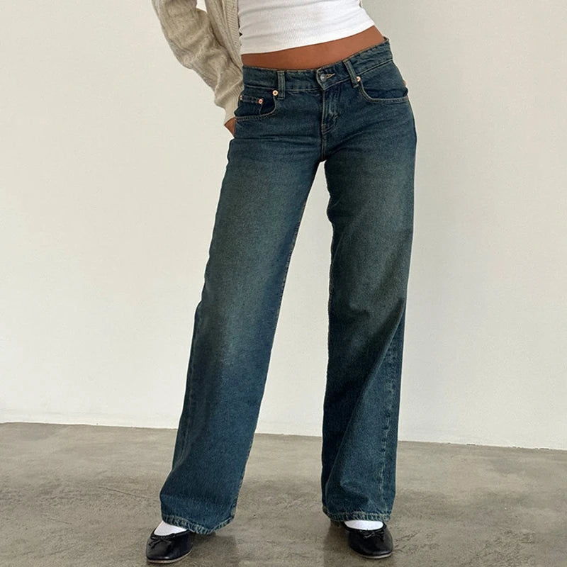 Model wearing the Vintage Vibe Flared Jeans