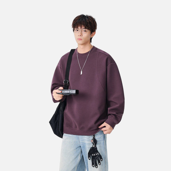 Winter Structured Crew Neck Sweatshirt