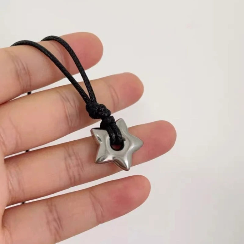 Front view of the Star-Shaped Pendant Necklace