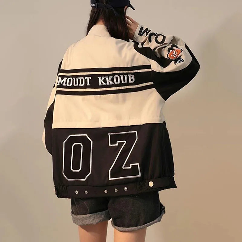 Autumn Streetwear Vintage Varsity Bomber Jacket – DAXUEN