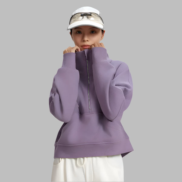 Warm Fleece Half-Zip Sweatshirt