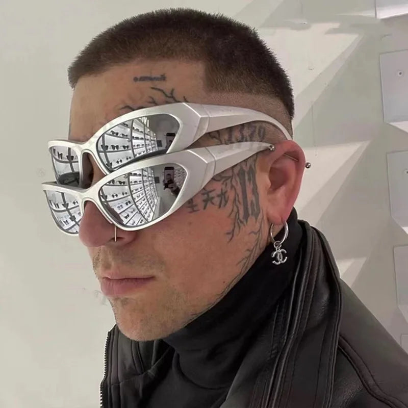 Rave On Cat Cyberpunk Sonnenbrille