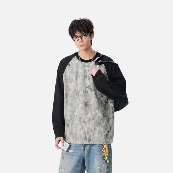 Y2K Cozy Distressed Crew Neck Sweatshirt