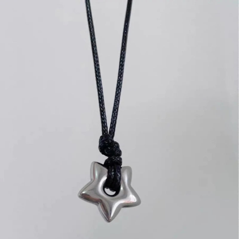 Front view of the Star-Shaped Pendant Necklace