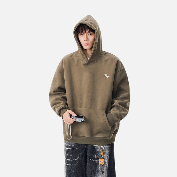 Y2K Dinosaur Skeleton Print Casual Hoodie