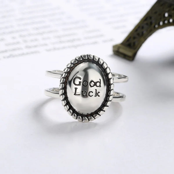 Adjustable Retro Good Luck Egg Ring