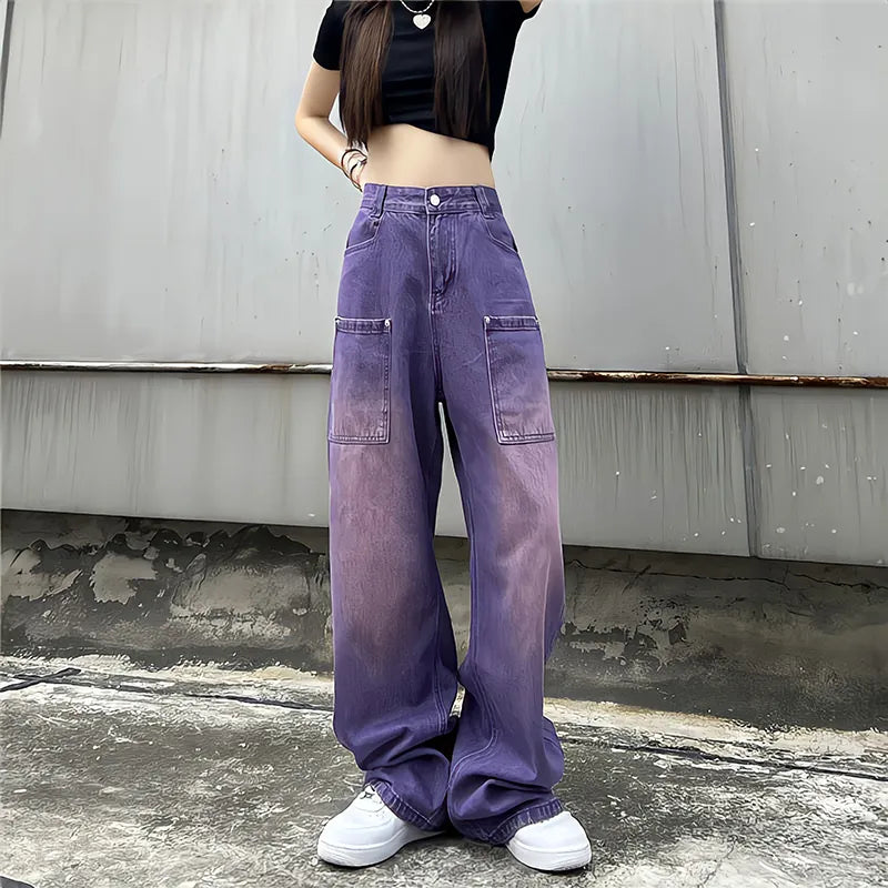 Baggy Purple Cargo Pants – DAXUEN