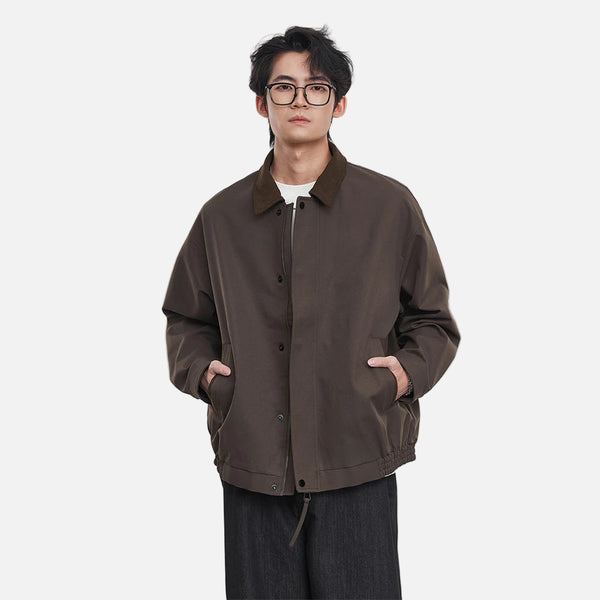 Streetwear Loose Solid Color Lapel Jacket