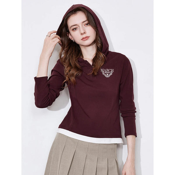 Colorful Slim Fit Hooded Sweatshirt