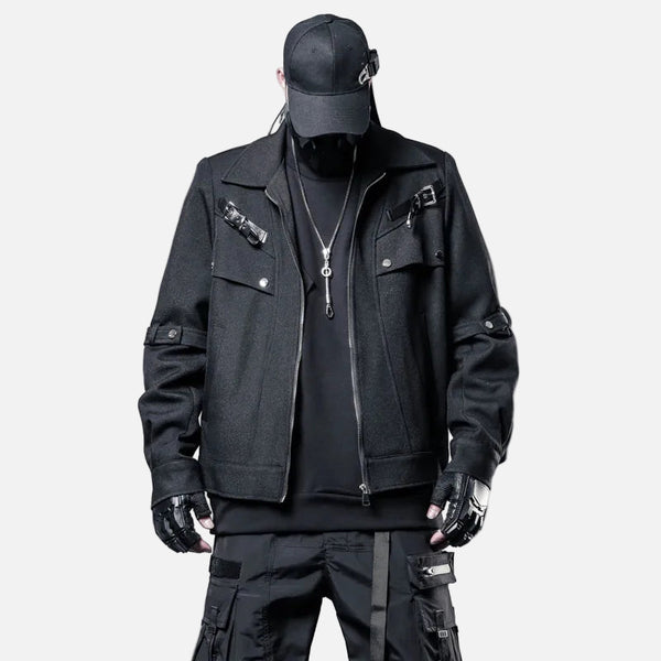 Edgy Rock Deconstruction Motorcycle Casual Jacket