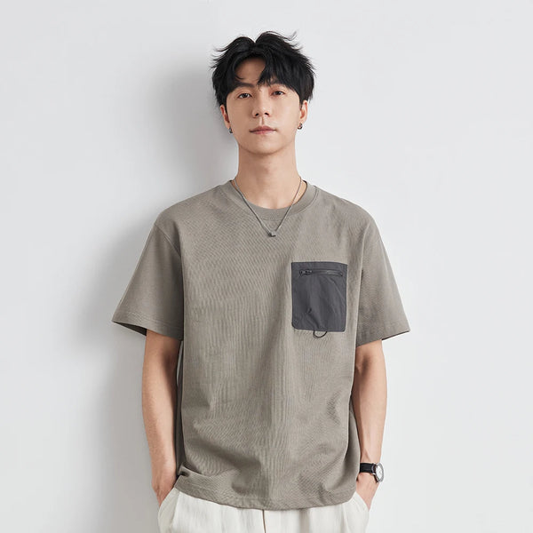 Men's Casual Summer Pocket Loose Fit T-Shirt
