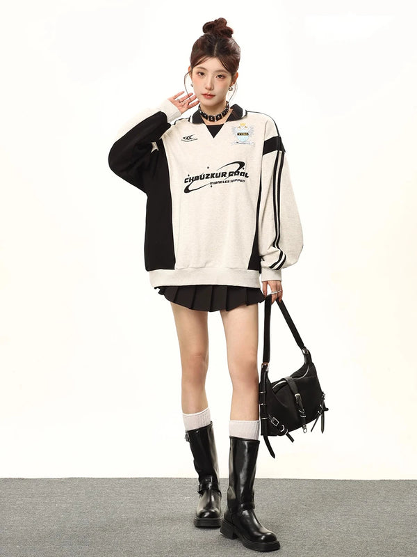 Damen Sweatshirt mit Vintage-Stickerei