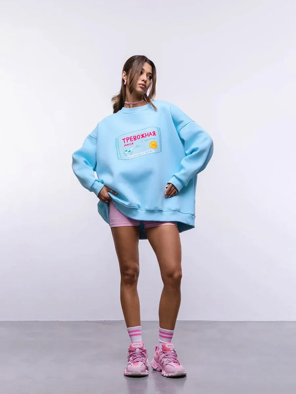 Kuscheliges, warmes Oversize-Sweatshirt mit Rundhalsausschnitt für Damen